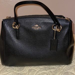 Sold COACH  Double Zipper Black Caryall